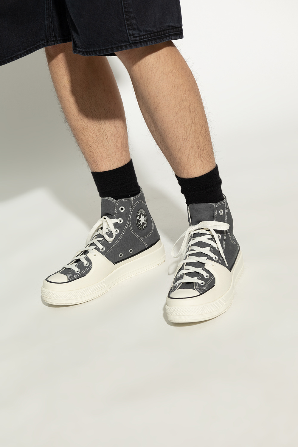 灰色'CHUCK TAYLOR ALL STAR CONSTRUCT' sneakers Converse ...